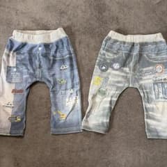 【2枚まとめ売り】SLAP SLIP デニム風ズボン　サイズ90のサムネイル