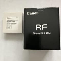 CanonRF50㎜F1.8純正フードレンズガードフィルターヒモ付レンズキャップ CanonRF50㎜F1.8純正フードレンズガードフィルターヒモ付レンズ