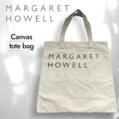 美品✨ MARGARET HOWELL ロゴ キャンバストートバッグ ベージュのサムネイル