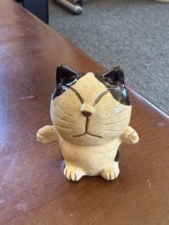☆ アニマルミニチュアフィギュアねこ　三毛猫　置物　ミニチュア　猫置物　猫☆のサムネイル