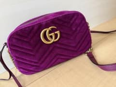 MS様 専用　GUCCI ベルベットショルダーバッグ ベロアパープルのサムネイル