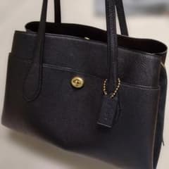 상태좋음 COACH 롤러 캐리 올 블랙 핸드백 코치 블랙