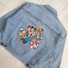 90s Disney STORE G 장 미키 데님 재킷 자수