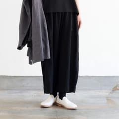 ゴーシュ リネン コットン ギャザー ワイド パンツ キュロット ガウチョ ゴーシュ リネン コットン ギャザー ワイド パンツ キュロット