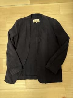 Maison Margiela ノーカラージャケット ネイビー　44のサムネイル