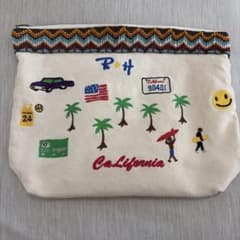 【お得 限定値下 】ロンハーマン カリフォルニア 刺繍キャンバス クラッチバッグのサムネイル