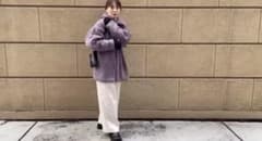 ooju/boa jacket/ボアジャケット/野尻美穂/パープル - メルカリ