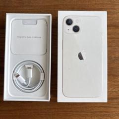 Apple iPhone 13 ホワイト空箱 充電ケーブル付き - メルカリ