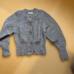 ZARA クルーネック カーディガン グレーのサムネイル