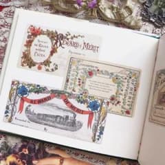 ヴィクトリアン洋書 少女写真集♡アンティークポストカード サラ アリス クロモス ヴィクトリアン洋書♡クロモス アンティークカード ラベル 少女