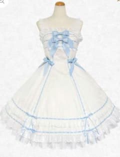 BABY Marquiseジャンパースカート オフ白 BABY, Marquiseジャンパースカート、ヘッドドレス オフ白×サックス