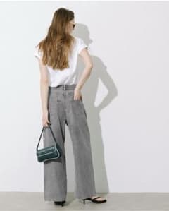 【美品】coca サマーデニム ウエストゴム イージーパンツ - 4