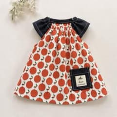 ハンドメイド 犬服 りんご柄 ワンピースのサムネイル