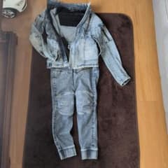 デニムジャケット＆パンツセット 3Lサイズのサムネイル