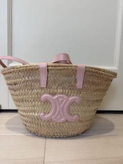 再値下げCELINE かごバッグ パニエ ピンクのサムネイル