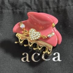 レア/極美品】アッカ acca クリップ ヘアクリップ バレンタイン ピンク