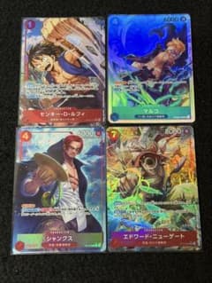 ワンピース カード シャンクス マルコ ルフィ 白ひげ SR パラレル4枚セットのサムネイル