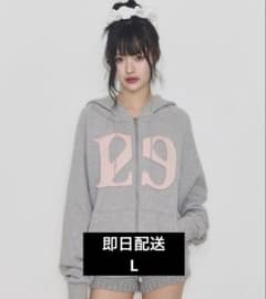 ILLIGO MUSINSA 129ロゴパッチジップアップパーカーライトグレーL