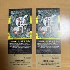 水木しげる 魂の漫画展 招待券 2枚セット 神戸ファッション美術館のサムネイル
