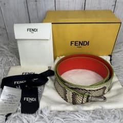 FENDI ストラップユー パイソン ショルダーストラップ 蛇 レザー ロゴ