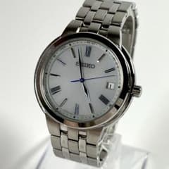 稼働 SEIKO セイコー 電波ソーラー ローマン デイト ラメ シルバー 稼働 SEIKO セイコー 電波ソーラー ローマン デイト ラメ シルバー