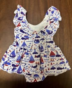 familiar ベビー水着 女の子 90cm マリン柄のサムネイル