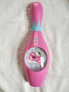 [Rare, Working Condition] Hello Kitty Round One Bowling Pin Clock