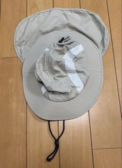 mont-bell ハット キッズ ベージュ 日除け付きのサムネイル