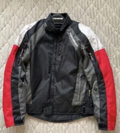未使用 コミネ バイクジャケット 黒・赤　JK-575 プロテクター・ライナー付 未使用 コミネ バイクジャケット 黒 赤 07-575 プロテクター ライナー