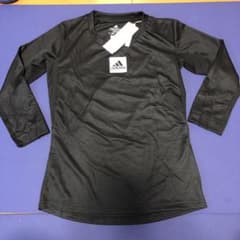 adidas アディダス 3/4分袖Tシャツ CB506 レディース 黒色のサムネイル