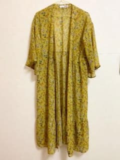 ロングカーディガン 花柄ガウン ワンピースのサムネイル