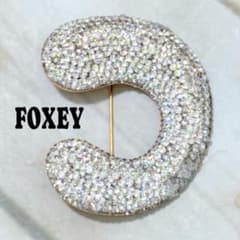 訳あり・ジャンク品】FOXEY フォクシー ラインストーン ブローチ
