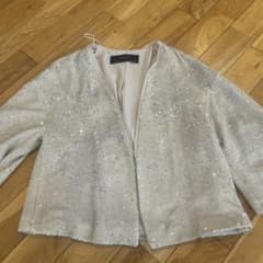 ZARA BASIC スパンコール ノーカラージャケットのサムネイル