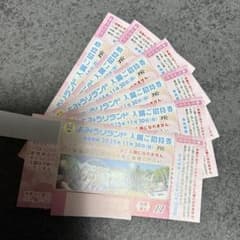 3枚セット【よみうりランド 入園招待券】のりもの券