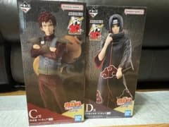 NARUTO疾風伝 一番くじ C賞我愛羅フィギュア D賞うちはイタチフィギュアのサムネイル