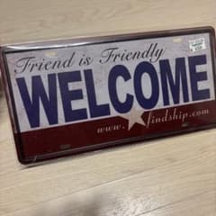 アメリカン雑貨 ブリキ看板 WELCOMEのサムネイル