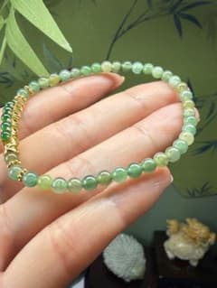 新作⭐️高品質❣️天然本翡翠 氷種黄➕緑翡翠&925Sロウカン質満緑翡翠