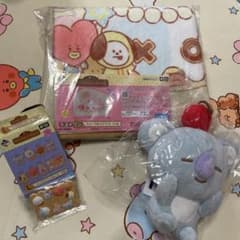 BT21 이치 반 쿠지 봉제 인형 KOYA & 라스트 원상 라바차 전원 3 세트