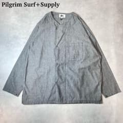Pilgrim Surf+Supply ノーカラーシャツ シャンブレー XL Pilgrim Surf+Supply ノーカラーシャツ シャンブレー XL - メルカリ