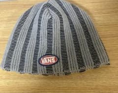 【希少/90s】OLD VANS ビーニー ニット帽 ストライプ 日本製 山豊のサムネイル