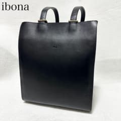 ibona イボーナ リュック スライン バックパック 黒 レザー 本革 A4可 