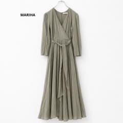 定価3.3万 マリハ マドモアゼルのドレス オリーブ ベルト付き 36サイズ 春 定価3.3万 マリハ マドモアゼルのドレス オリーブ ベルト付き 36サイズ