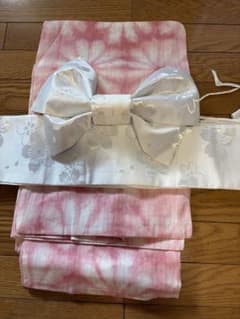 浴衣用 作り帯 桜柄 ホワイトのサムネイル