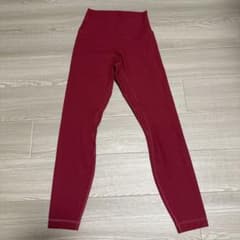 lululemon リブヨガレギンス ボルドー S - メルカリ