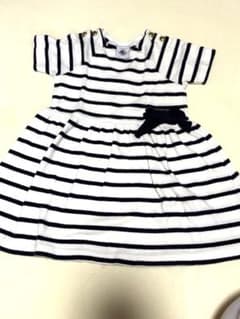 PETIT BATEAU 테두리 원피스 리본 포함