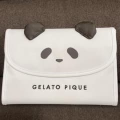 【ジェラートピケ】パンダ　母子手帳ケース　Mサイズのサムネイル