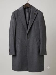 <美品> LARDINI グレー チェスター コート ブートニエール サイズ44 LARDINI チェスターコート グレー - メルカリ