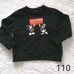 ユニクロ　ミッキー　キッズ　トレーナー　ドナルド　ディズニー　黒　110のサムネイル