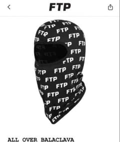 ラスト1枚　最安値　FTP ALL OVER BALACLAVA バラクラバ FTP ALL OVER BALACLAVA ブラック - メルカリ