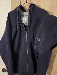 Champion 80〜90s ネイビー フルジップパーカー XXL - メルカリ